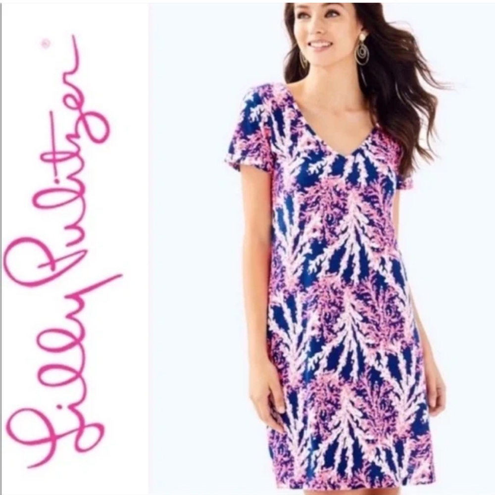 Lilly Pulitzer Jessica Dress in Beyond the Sea Nauti Navy (Pima Cotton)